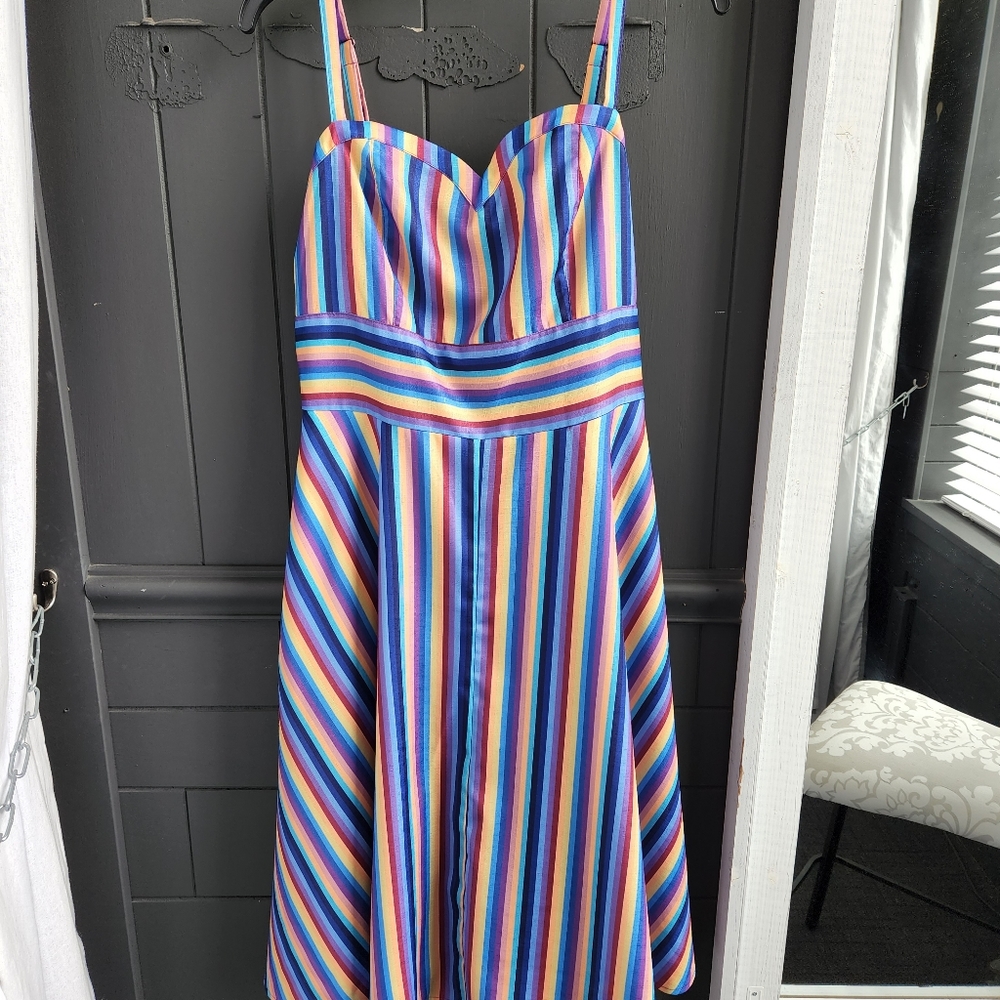 Voodoo Vixen Stripe Swing Dress